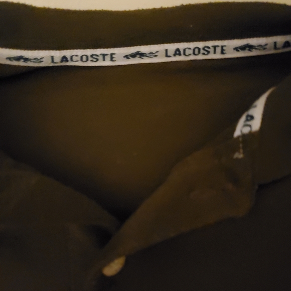 Lacoste Vintage short sleeve polo greenish brown - Picture 4 of 5